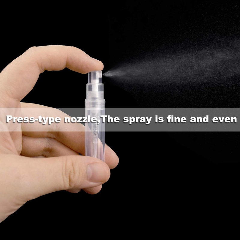 Thyores 50pcs mini perfume atomizer, clear plastic spray bottle portable fragrance spray bottle - 3ml - Image 5